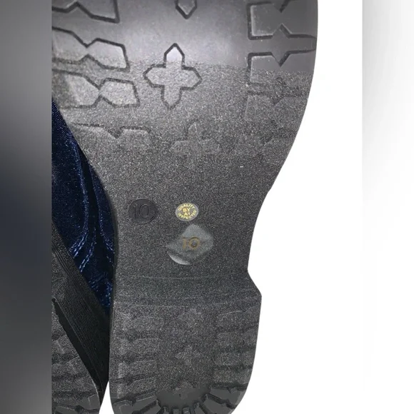 Arizona Jean Co Julie Booties Blue Velvet Lace Up Memory Foam Combat Boots Sz 10 - Picture 9 of 11